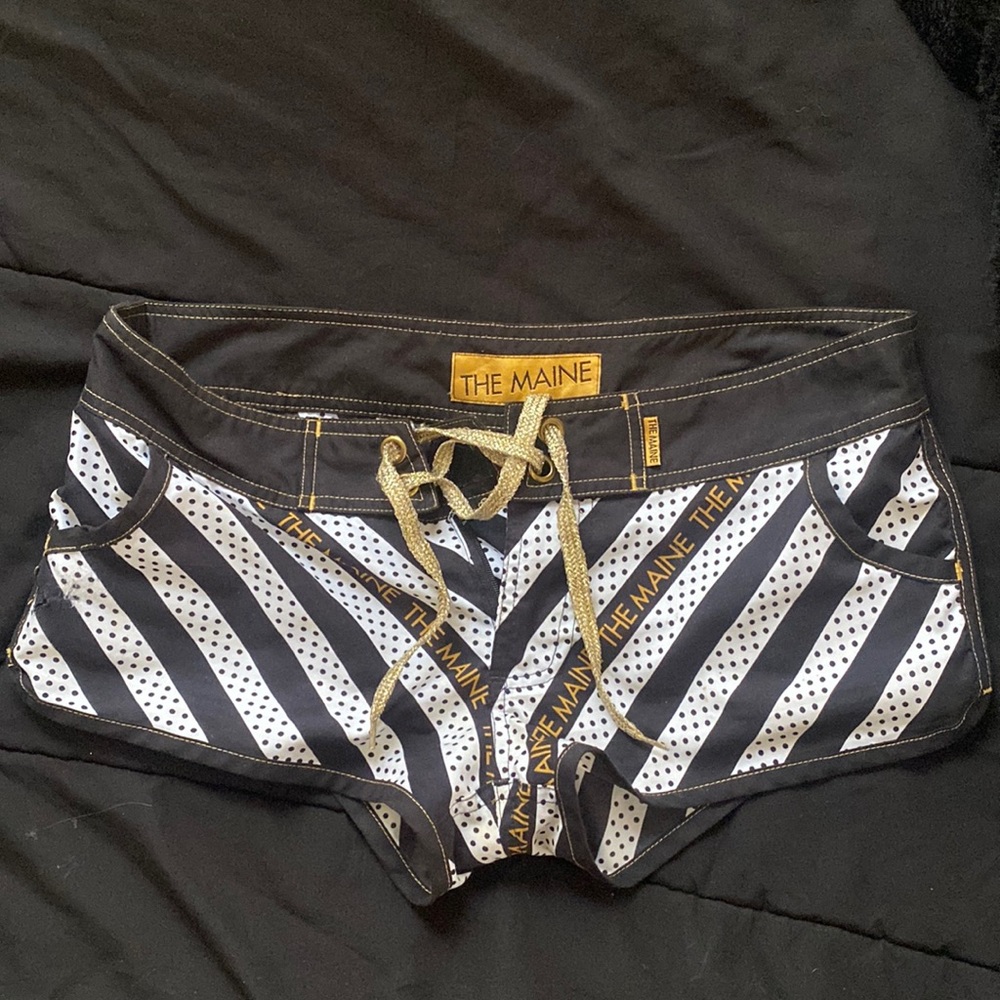 The Maine Band Black and Gold Booty Shorts